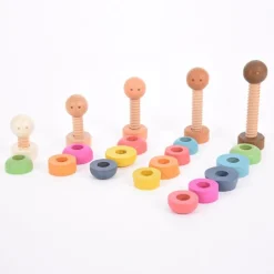 Muñecos de madera para atornillar (5) - Tickit