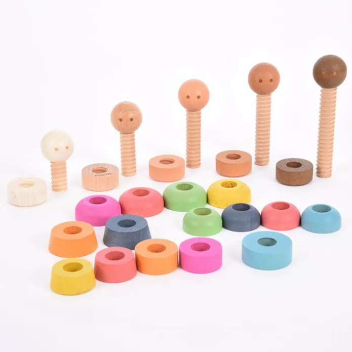 Muñecos de madera para atornillar (5) - Tickit