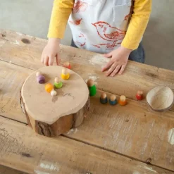Muñecos Nins® bebés de madera de colores pastel (6) - Grapat