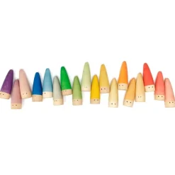 Muñecos Palos de madera colores arcoíris y pastel (18) - Grapat