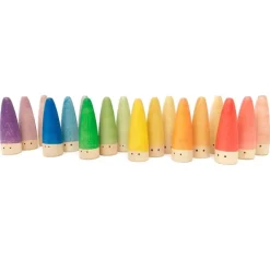 Muñecos Palos de madera colores arcoíris y pastel (18) - Grapat