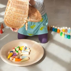Muñecos Palos de madera colores arcoíris y pastel (18) - Grapat