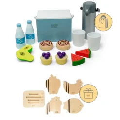 Nevera, termo y accesorios para picnic de madera MamaMemo - Astrup + REGALO tablas cortar