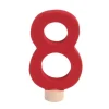 Número 8 clásico de madera granate para calendario anual circular y para espiral - Grimm's