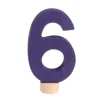 Número 6 clásico de madera púrpura para calendario anual circular y para espiral - Grimm's