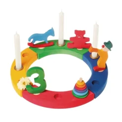 Número 6 clásico de madera púrpura para calendario anual circular y para espiral - Grimm's