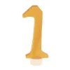 Número 1 de madera amarillo anaranjado para calendario anual circular y para la espiral - Grimm's