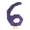 Número 6 de madera púrpura para calendario anual circular y para espiral - Grimm's