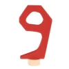 Número 9 de madera rojo para calendario anual circular y para espiral - Grimm's