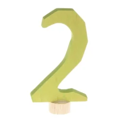 Número 2 de madera verde lima para calendario anual circular y para la espiral - Grimm's