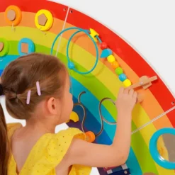 Panel de pared arcoíris con actividades - Viga