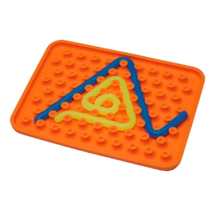 Panel sensorial naranja con 2 gusanos - Wiggly Toy