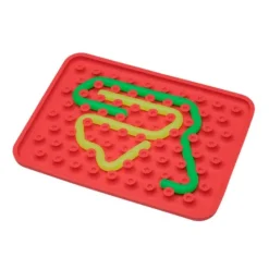 Panel sensorial rojo con 2 gusanos - Wiggly Toy