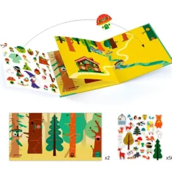Panorámicas con pegatinas de Bosque mágico - Djeco