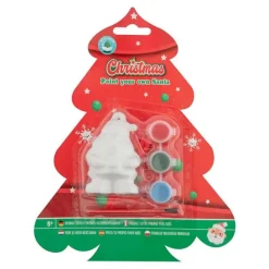 Papá Noel de escayola para pintar con témperas y pincel