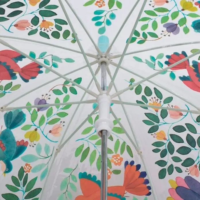 Paraguas transparente flores y pájaros - Djeco