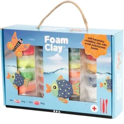 Pasta para modelar de colores Foam Clay (28) y herramientas - Creativ Company