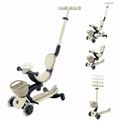 Patinete evolutivo 3 en 1 Go Up Baby taupe con luces - Globber