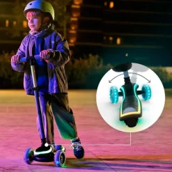 Patinete evolutivo 2 en 1 Raket Up azul con luces - Kinderkraft