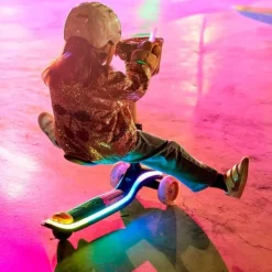 Patinete evolutivo 2 en 1 Raket Up beige con luces y cesta - Kinderkraft