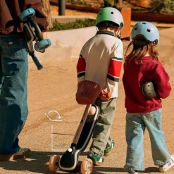 Patinete evolutivo 2 en 1 Raket Up beige con luces y cesta - Kinderkraft