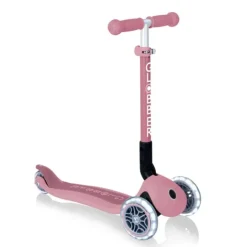 Patinete plegable Junior Foldable Eco rosa pastel con luces - Globber