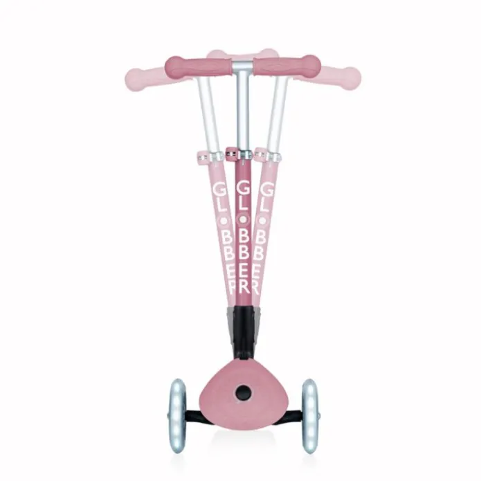 Patinete plegable Junior Foldable Eco rosa pastel con luces - Globber