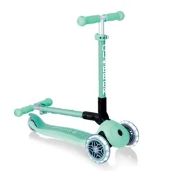 Patinete plegable Junior Foldable Eco verde menta con luces - Globber