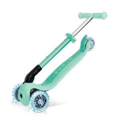 Patinete plegable Junior Foldable Eco verde menta con luces - Globber