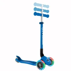 Patinete plegable Primo Foldable azul con luces - Globber