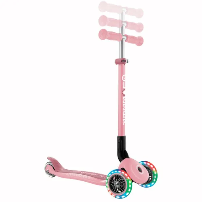 Patinete plegable Primo Foldable rosa pastel con luces - Globber