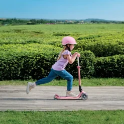 Patinete plegable Primo Foldable rosa pastel con luces - Globber