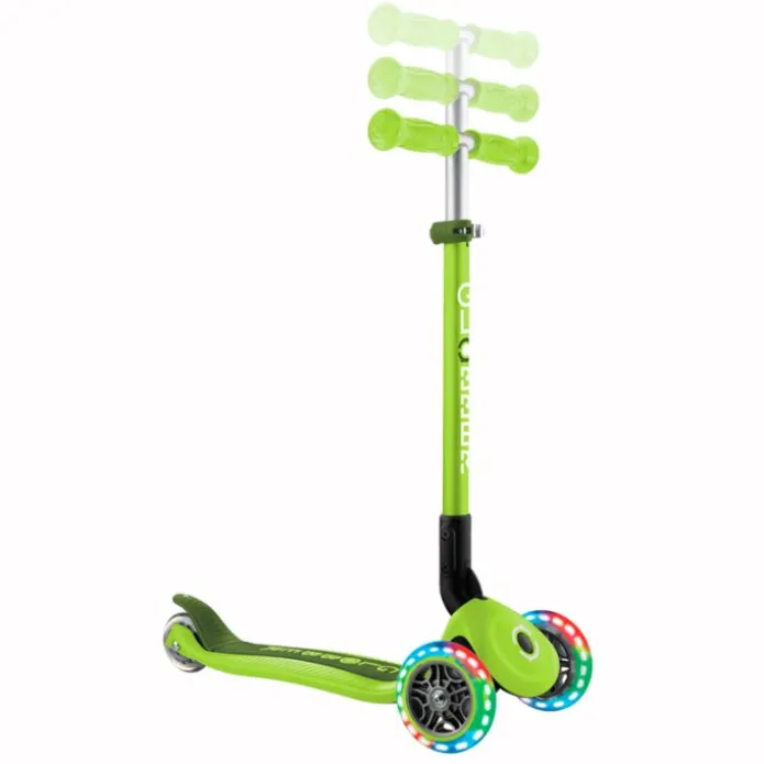 Patinete plegable Primo Foldable verde lima con luces - Globber