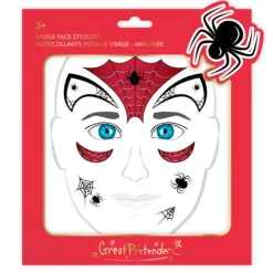 Pegatinas con cristales para la cara araña Spiderman - Great Pretenders