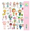 Pegatinas metalizadas Muñecas Tinyly (160) - Djeco