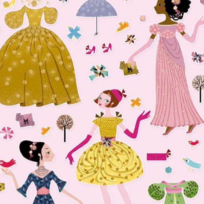 Pegatinas Vestidos de muñecas - Djeco