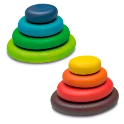 Piedras de madera apilables de colores (8) - Cayro