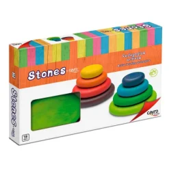Piedras de madera apilables de colores (8) - Cayro