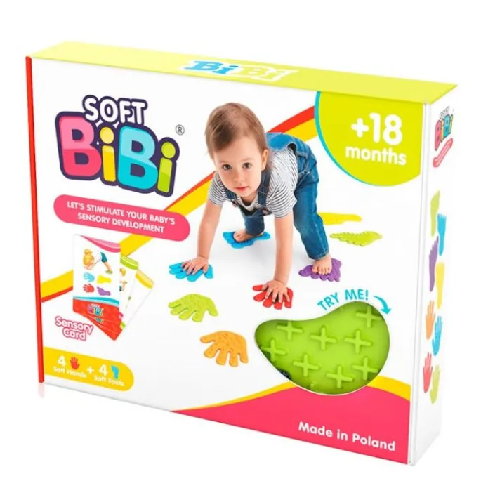 Pies y manos sensoriales texturizados de colores (8) - Soft BiBi