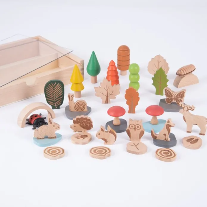 Piezas de bosque de madera (37) - TickiT