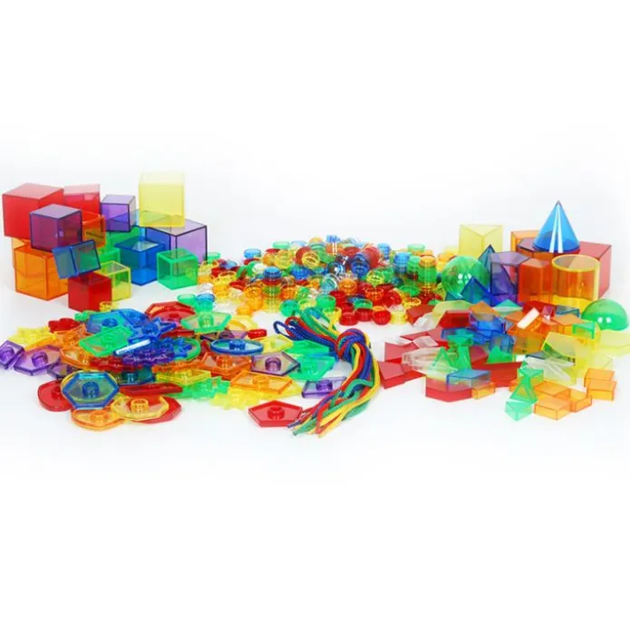 Piezas de colores translúcidas y cordones (498) - TickiT