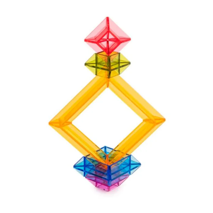 Piezas de colores translúcidos para construir pirámides (25) - Miniland