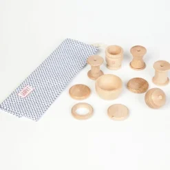 Piezas de madera natural Cesta de los tesoros (10) - Grapat