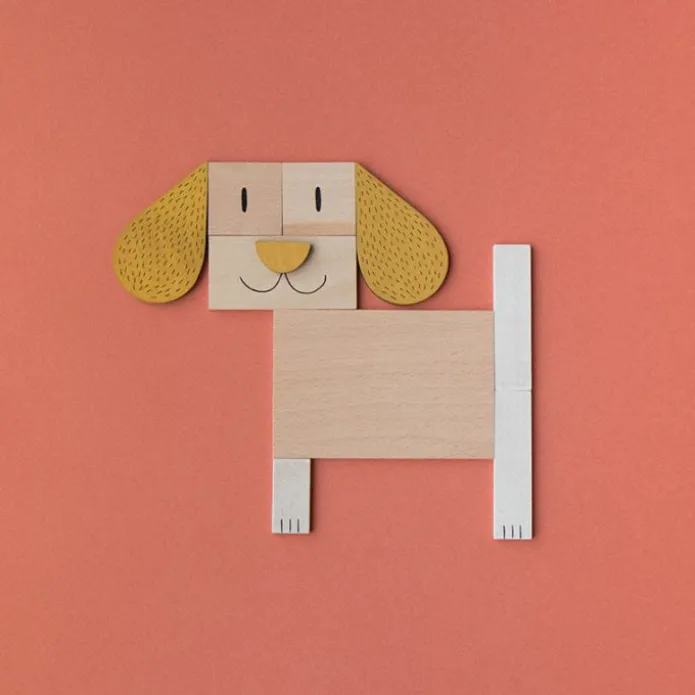 Piezas de madera para construir animales (16) - Londji