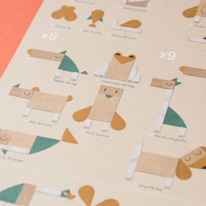 Piezas de madera para construir animales (16) - Londji