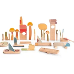 Piezas de madera para construir una ciudad Happy Place (40) - Grapat