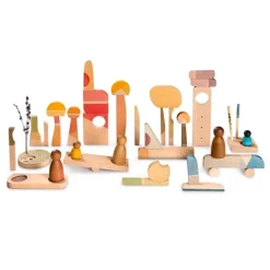 Piezas de madera para construir una ciudad Happy Place (40) - Grapat