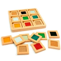 Piezas de madera táctiles para emparejar - Andreu Toys