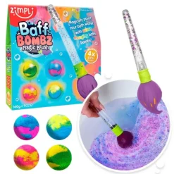 Pincel mágico con 4 bombas de baño - Zimpli Kids