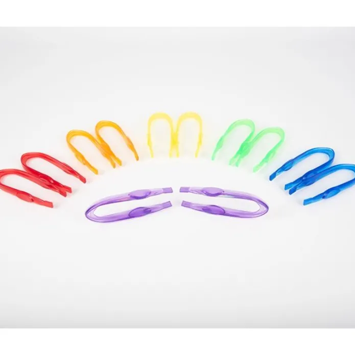 Pinzas grandes de colores translúcidos (12) - TickiT